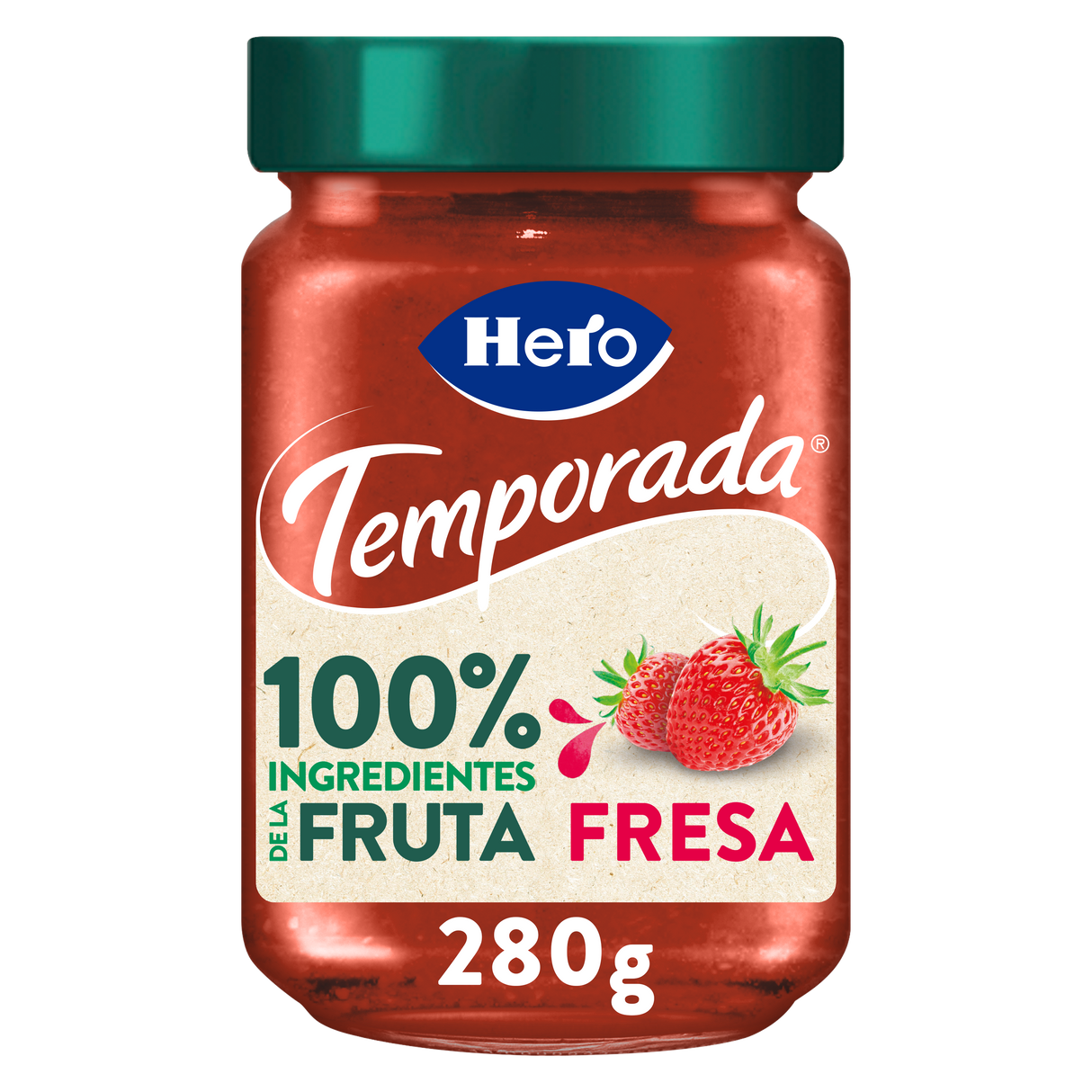 Hero Season Jam 100% Ingredientes de Fruta Morango