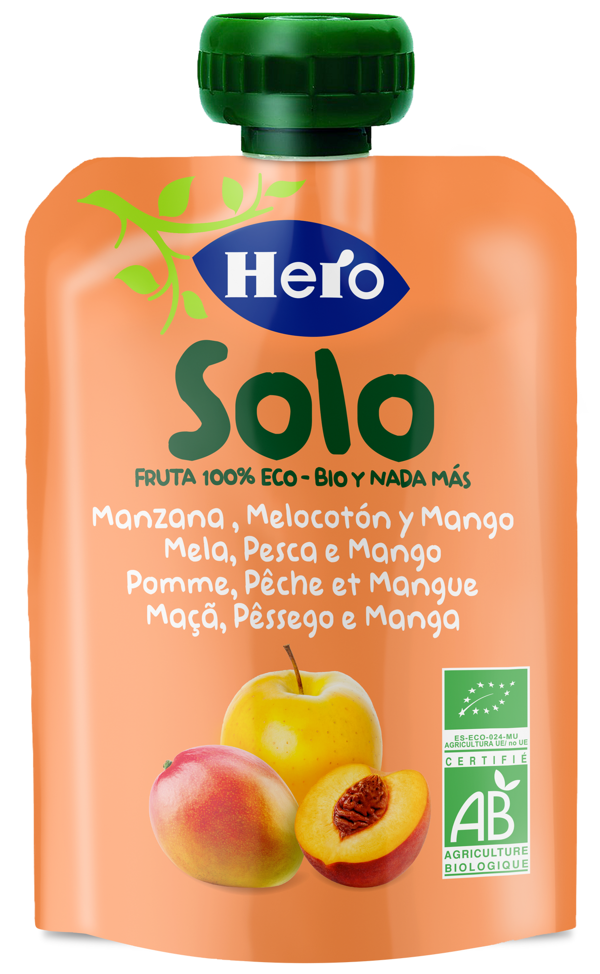 Bolsita Eco Hero Solo manzana melocotón y mango