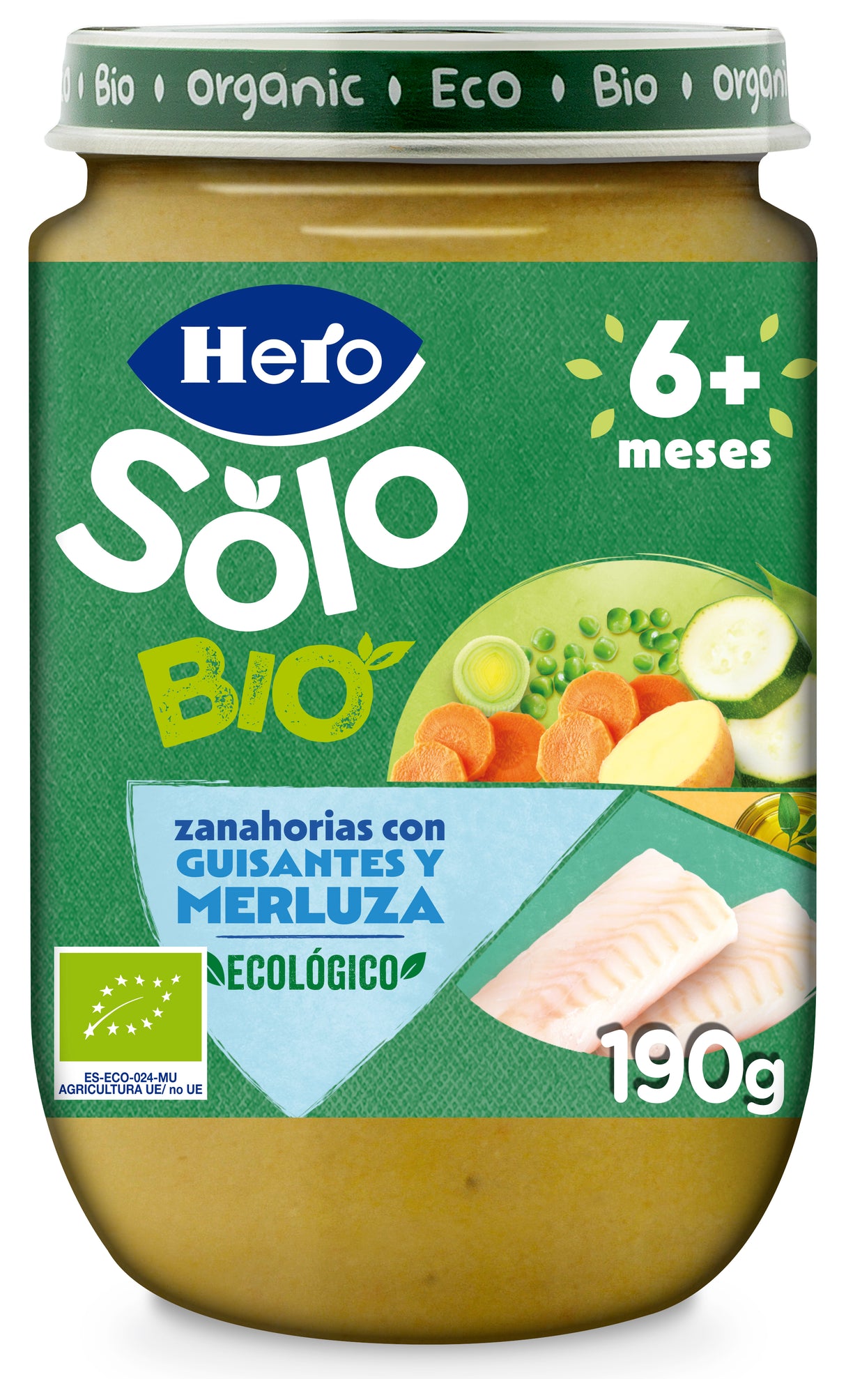 Eco Hero Jar Apenas cenouras, ervilhas e pescada