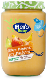 Tarrito Hero Baby plátano manzana pera y mandarina