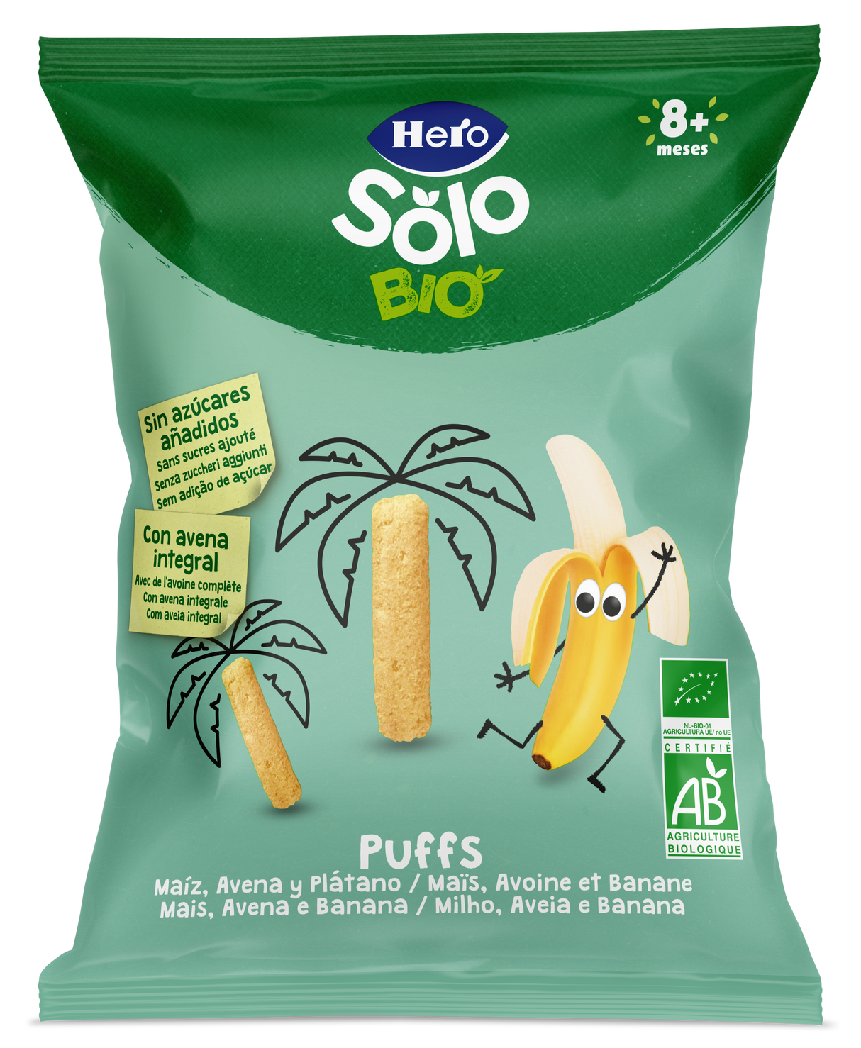 Snack Hero Solo Bio puff milho e aveia
