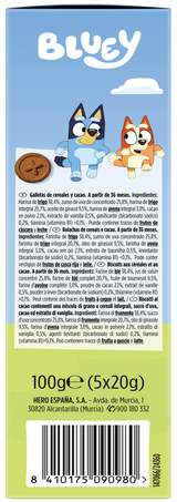Galletas Hero Kids Bluey cacao