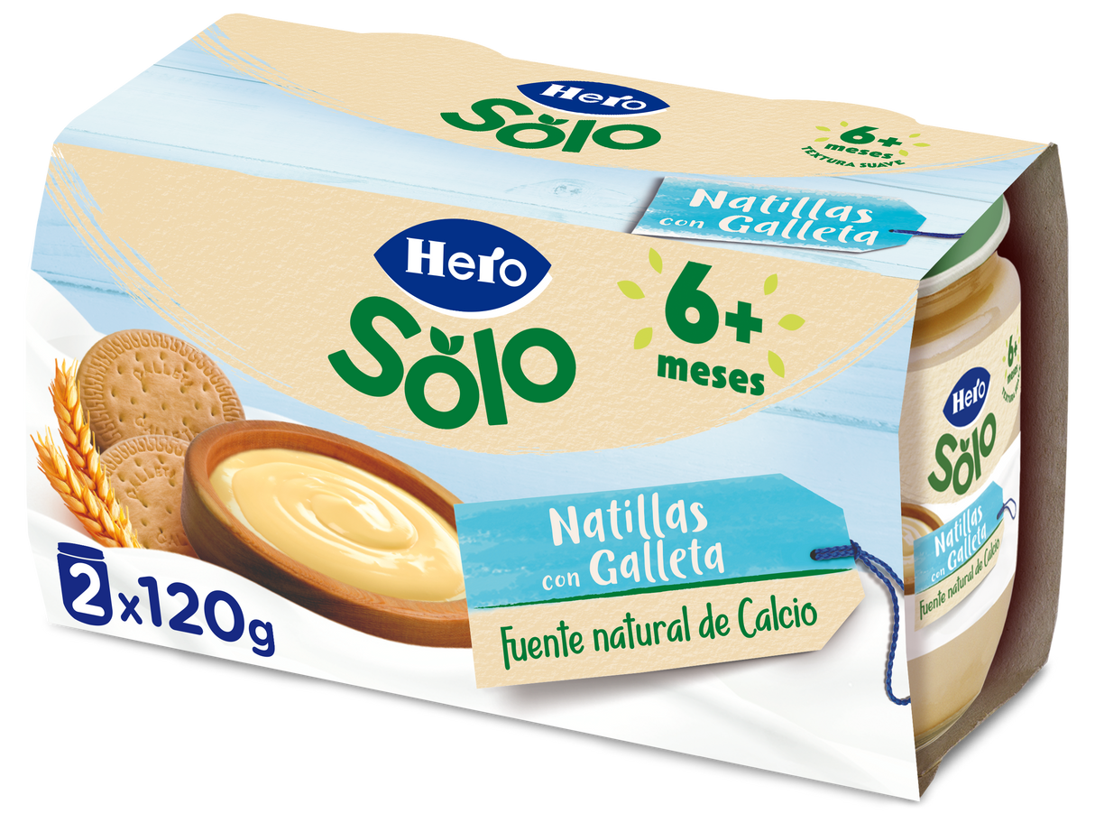 Tarrito Hero Solo natillas con galletas