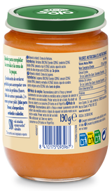 Tarrito Hero Solo crema de verduras tomate, pimiento y cebolla