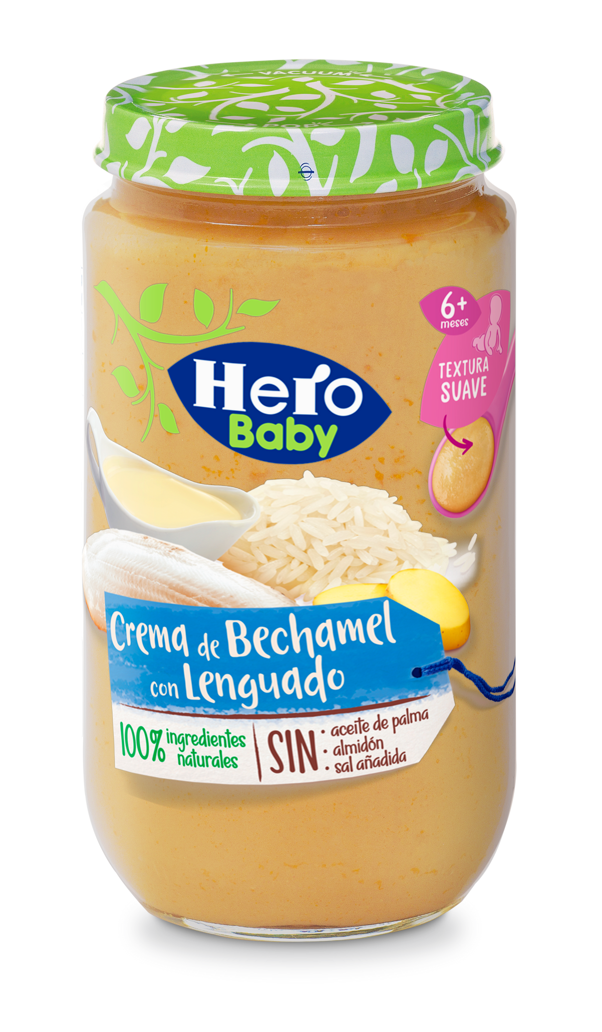 Tarrito Hero Baby crema de bechamel con lenguado