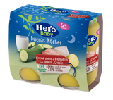 Pote Hero Baby de creme de abobrinha com presunto e queijo