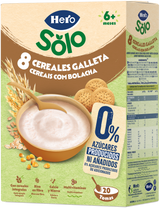 Papilla Hero Solo 8 cereales con galleta