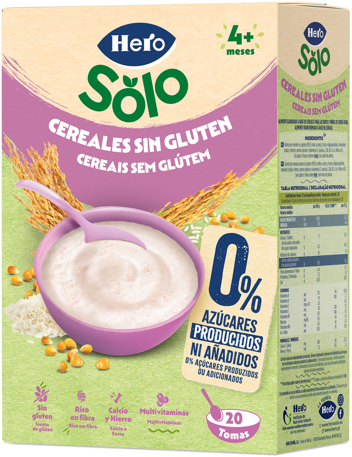 Papilla Hero Solo cereales sin gluten