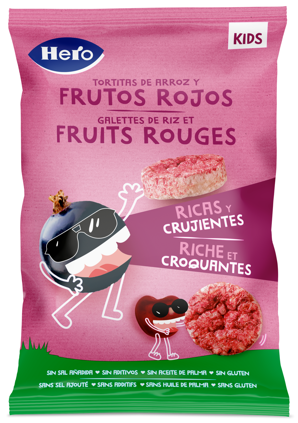 Snacks Hero Kids panquecas de frutas vermelhas 