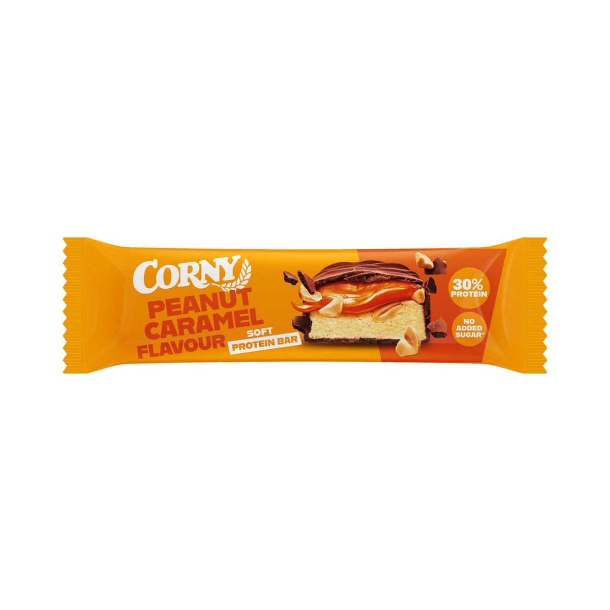 Barrita Corny Protein soft cacahuetes y caramelo