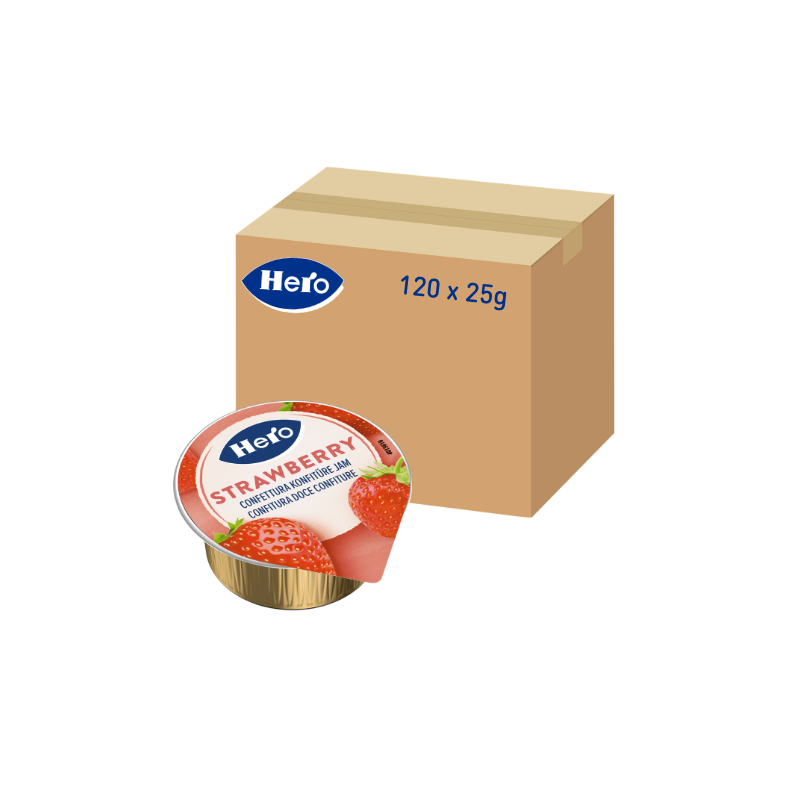 Mermelada Hero fresa porciones Pack 120x25g