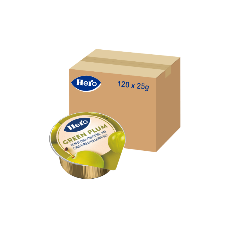 Mermelada Hero ciruela porciones Pack 120x25g