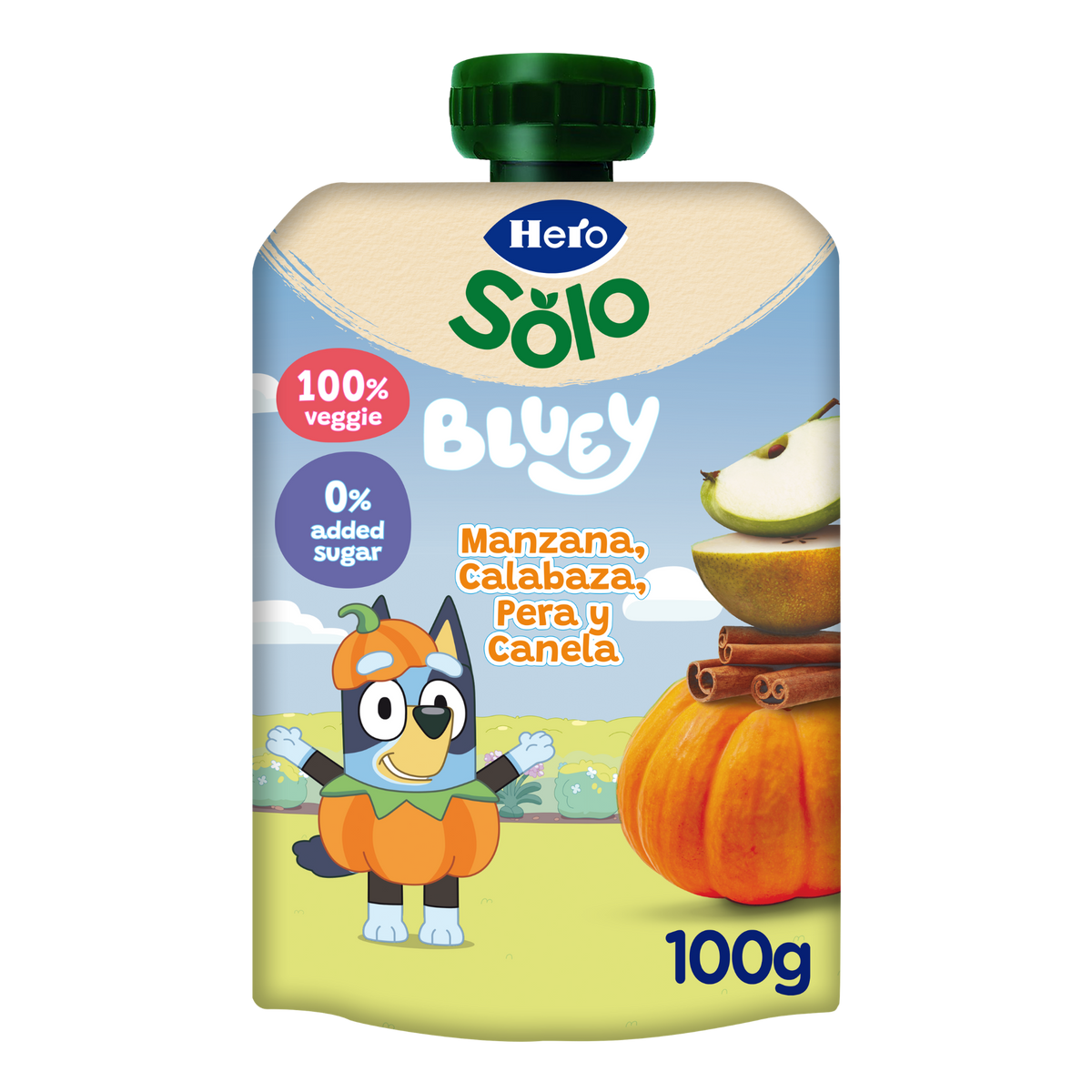 Bolsita Hero Solo manzana calabaza pera y canela Bluey