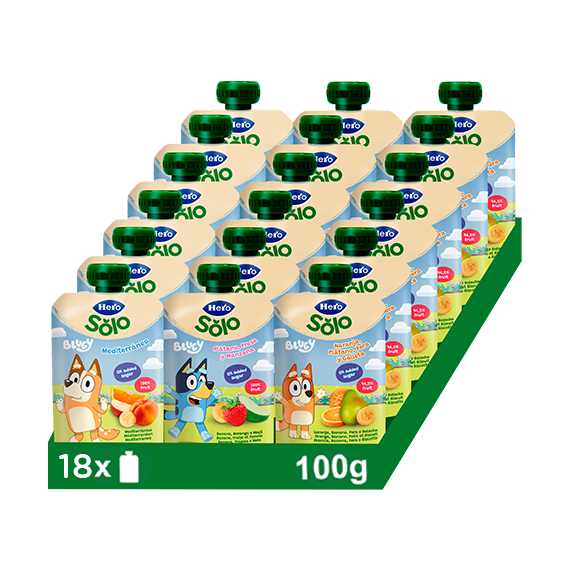 Pack ahorro mixto Hero Solo 18 bolsitas Bluey
