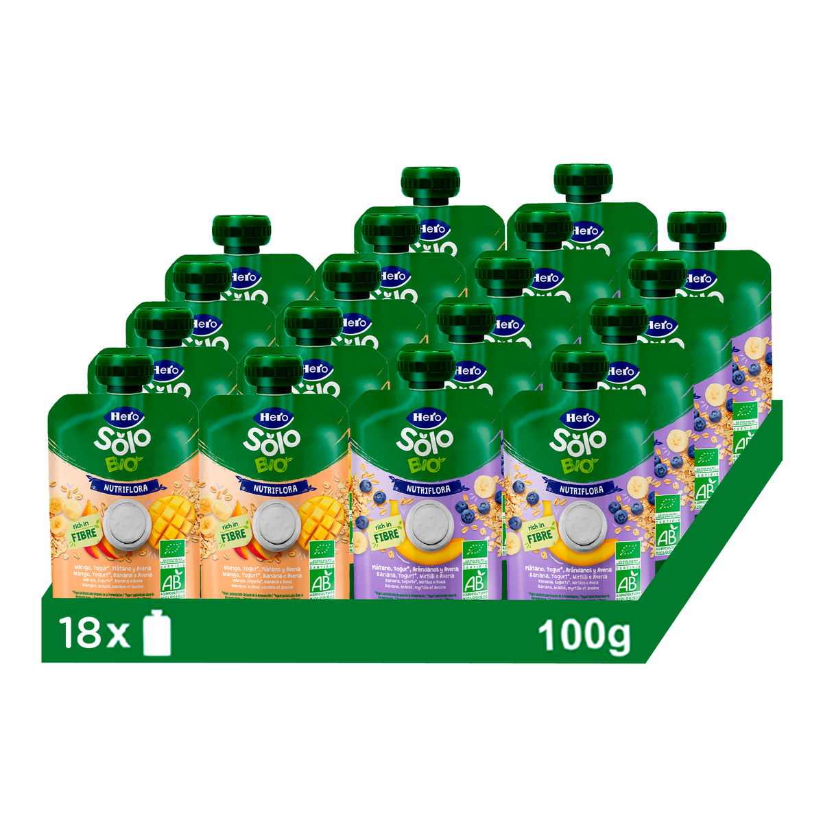 Pack ahorro mixto Hero Solo Nutriflora 18 bolsitas en La Tienda Hero
