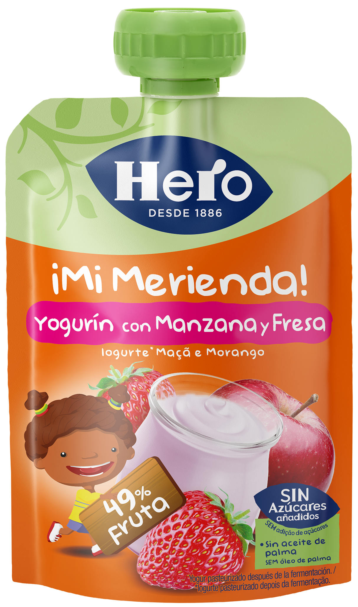 Bolsita Hero yogurín con manzana y fresa