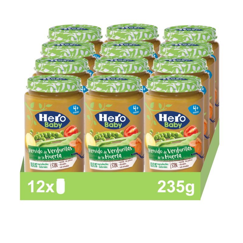 Hero Baby pote de legumes cozidos da horta