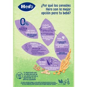 Papilla de cereales Hero Baby 8 cereales con galleta 3x820g