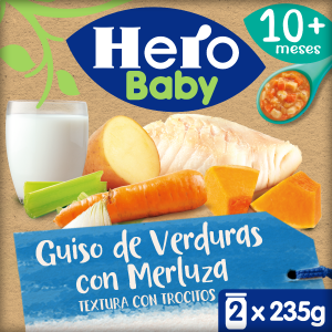 Zilendo  Hero Baby – Potito Verduras Al Vapor Con Merluza Pack de 12
