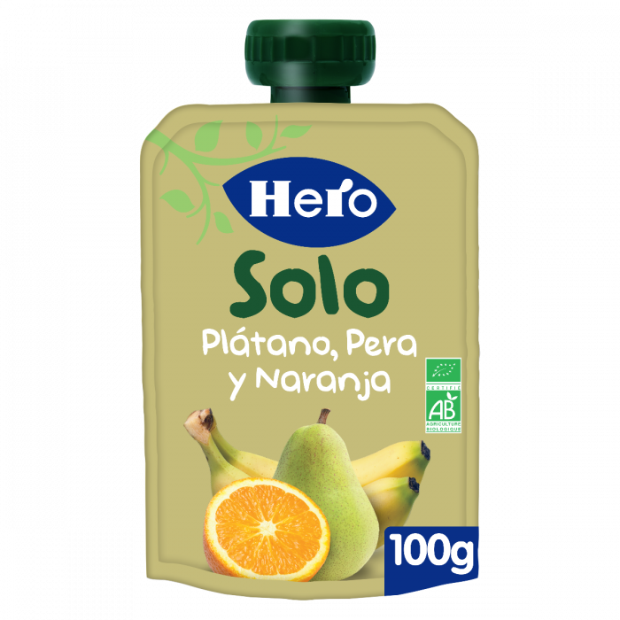 Bolsita Eco Hero Solo plátano, pera y naranja