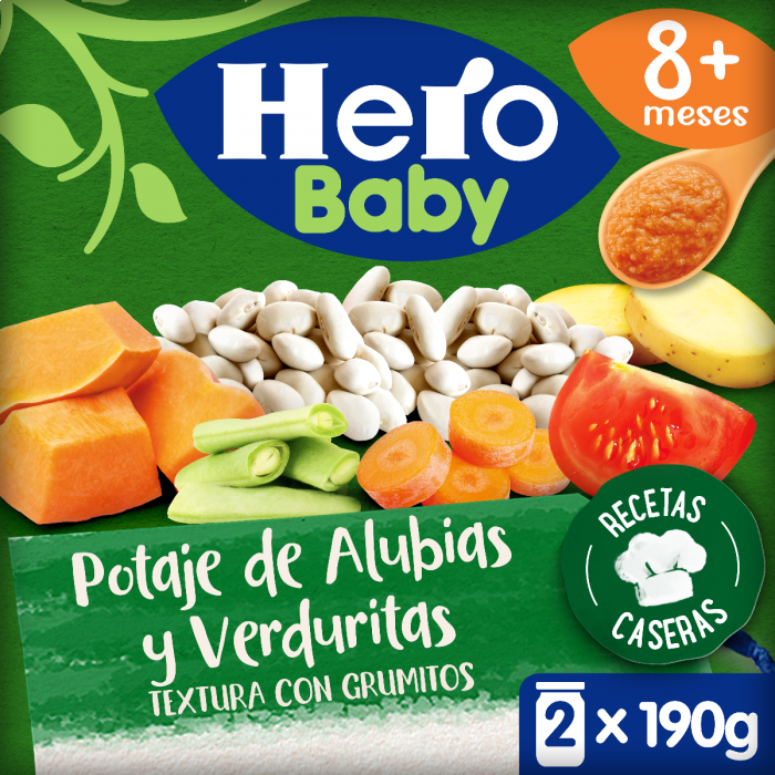 Hero Baby hervido de verduras de la huerta