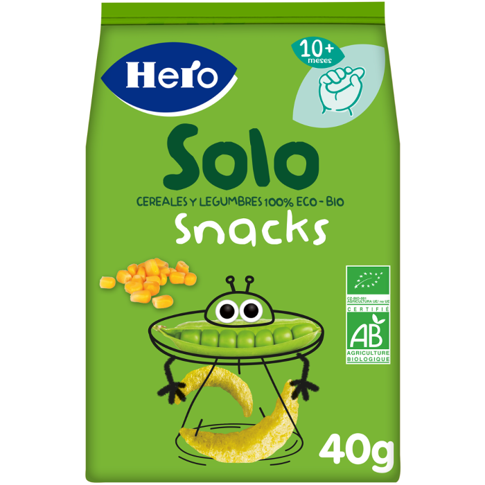 Snacks Hero Solo guisantes y maíz